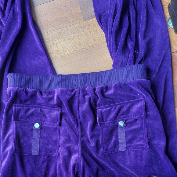 Velvet Track suit . Purple 2 piece. New never worn - Picture 3 of 4